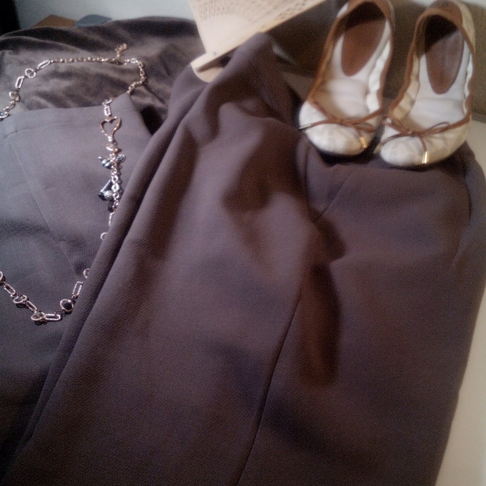VINTAGE LOUIS DELL' OLIO LINEA TAUPE 12P DRESS SLACKS FALL WINTER PERFECT